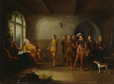 Falstaff and the Recruits, from Henry IV, Part II by John Cawse